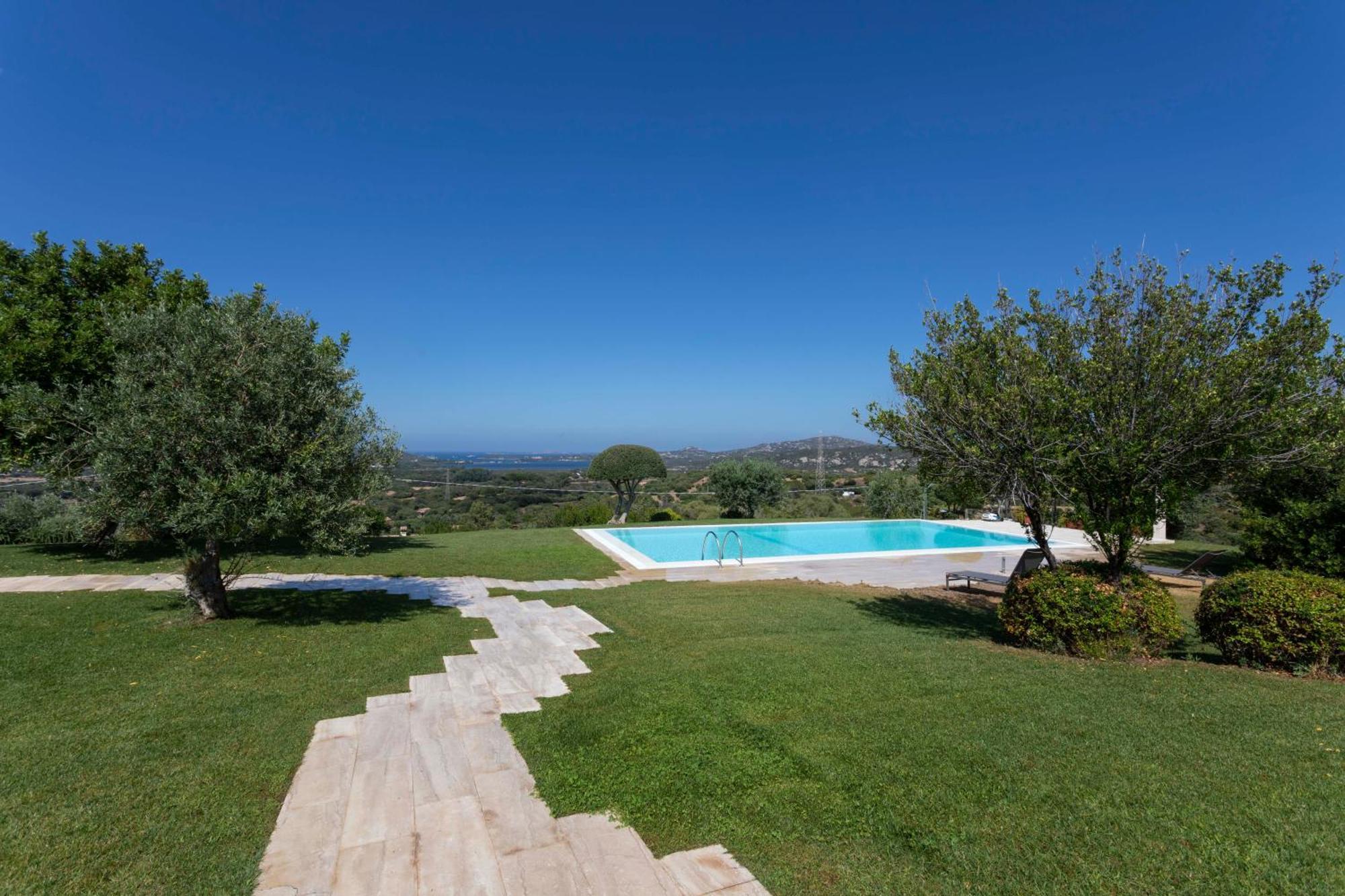 Villa Alba Esclusiva Villa Con Piscina A Sfioro E Vista Mozzafiato Sul Mare Cugnana Exterior foto